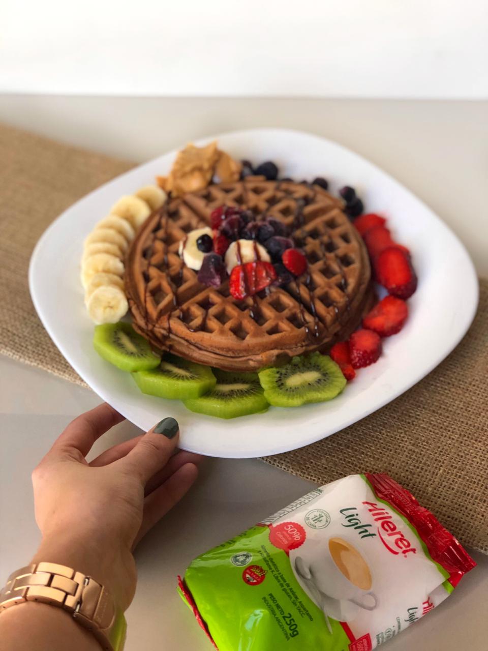 Waffles de avena y chocolate