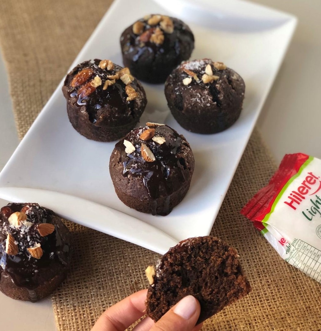 Muffins de cacao y avena