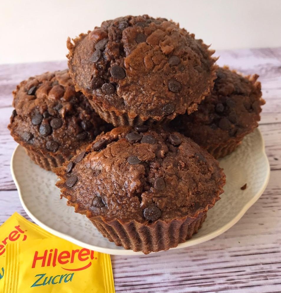 Muffins de chocolate y dulce de leche