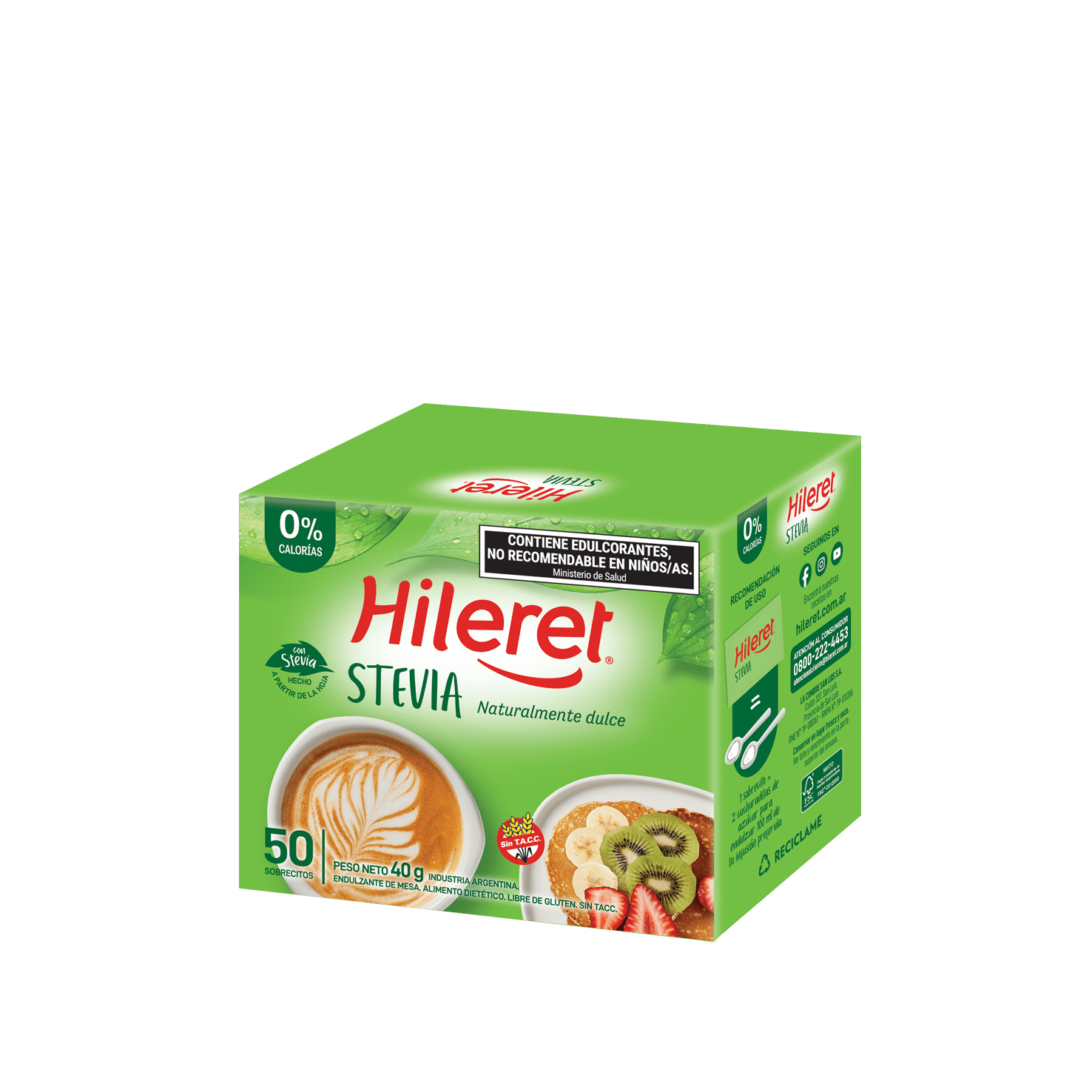 Hileret Stevia 50 sobres